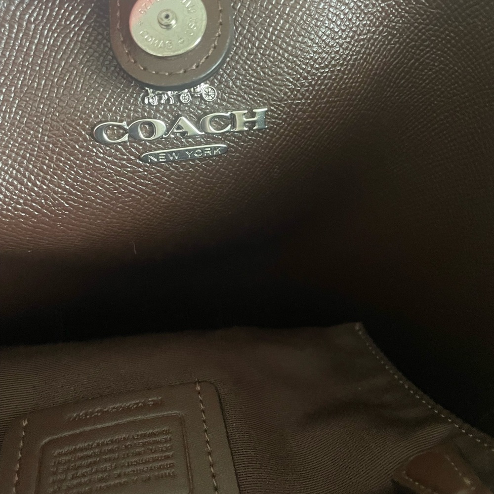 Coach Dark Brown Leather Shoulder Bag - Picture 6 of 7
